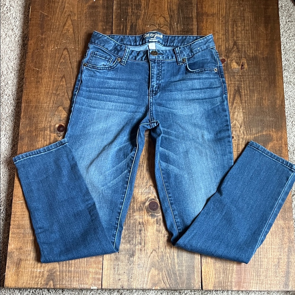 Cat & Jack Women's Dark Blue Straight Leg Jeans